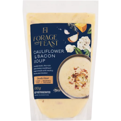 Forage And Feast Cauliflower & Bacon Soup 600g Forage And Feast Cauliflower & Bacon Soup 600g