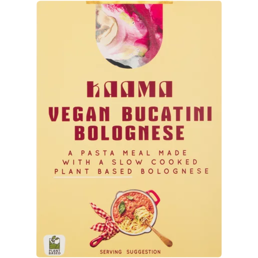 Kaama Frozen Vegan Bucatini Bolognese Meal 300g Kaama Frozen Vegan Bucatini Bolognese Meal 300g