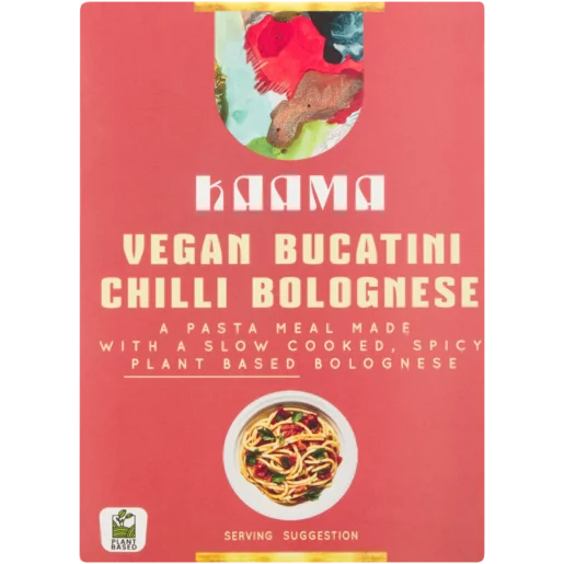 Kaama Frozen Vegan Bucatini Chilli Bolognese Meal 300g