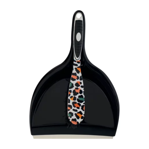 M-Home Leopard Print Hand Brush & Dustpan Set
