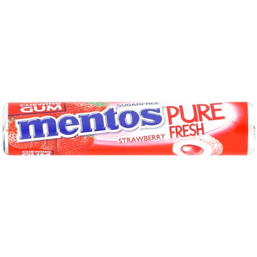 Mentos Pure Fresh Sugar Free Strawberry Chewing Gum 9 Pack Mentos Pure Fresh Sugar Free Strawberry Chewing Gum 9 Pack