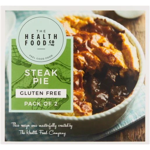 The Health Food Co. Frozen Gluten Free Steak Pies 2x150g