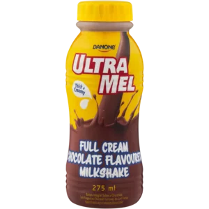 Danone Ultramel Chocolate Flavour Full Cream Milkshake 275ml Danone Ultramel Chocolate Flavour Full Cream Milkshake 275ml