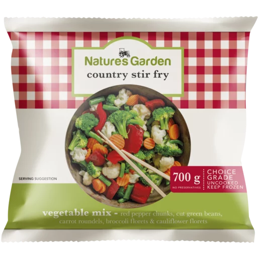 Natures Garden Frozen Country Stir Fry Vegetable Mix 700g Natures Garden Frozen Country Stir Fry Vegetable Mix 700g