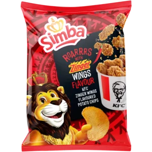 Simba KFC Zinger Wings Flavour Potato Chips 120g Simba KFC Zinger Wings Flavour Potato Chips 120g