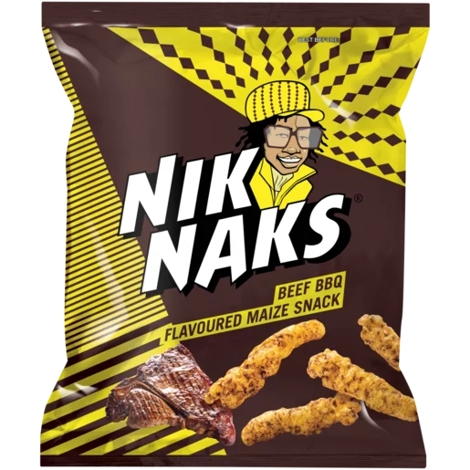 Simba Nik Naks Beef BBQ Flavoured Maize Snack 135g