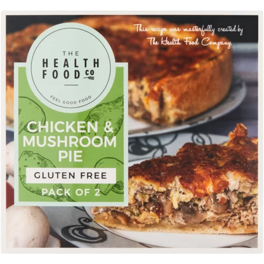 The Health Food Co. Frozen Gluten Free Chicken & Mushroom Pies 2x150g
