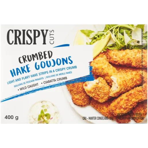 Crispy Cuts Frozen Crumbed Hake Goujons 400g Crispy Cuts Frozen Crumbed Hake Goujons 400g