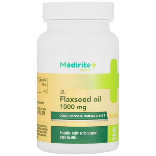 Medirite Health Flaxseed Oil Capsules 60 Pack Medirite Health Flaxseed Oil Capsules 60 Pack
