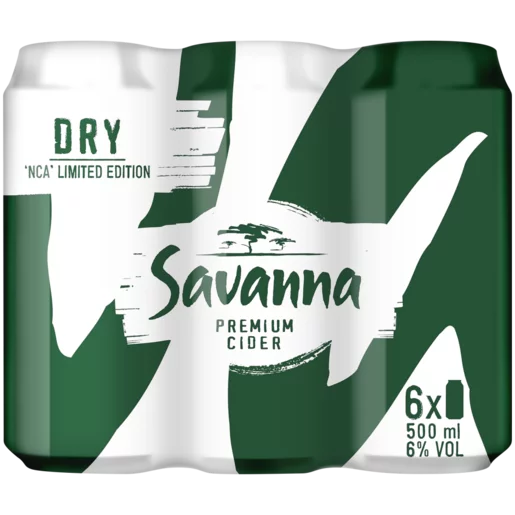 Savanna Dry Premium Cider Limited Edition Cans 6 x 500ml Savanna Dry Premium Cider Limited Edition Cans 6 x 500ml