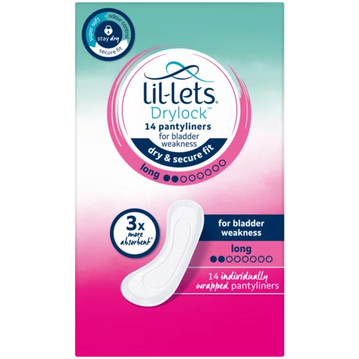 Lil-Lets Drylock Long Pantyliners 14 Pack Lil-Lets Drylock Long Pantyliners 14 Pack