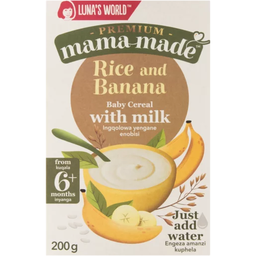 Mama Made Rice & Banana Baby Cereal With Milk 200g