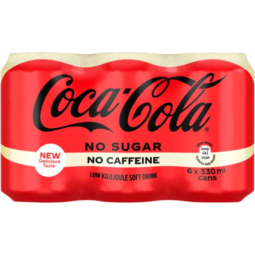 Coca Cola No Sugar No Caffeine Soft Drinks 6x330ml