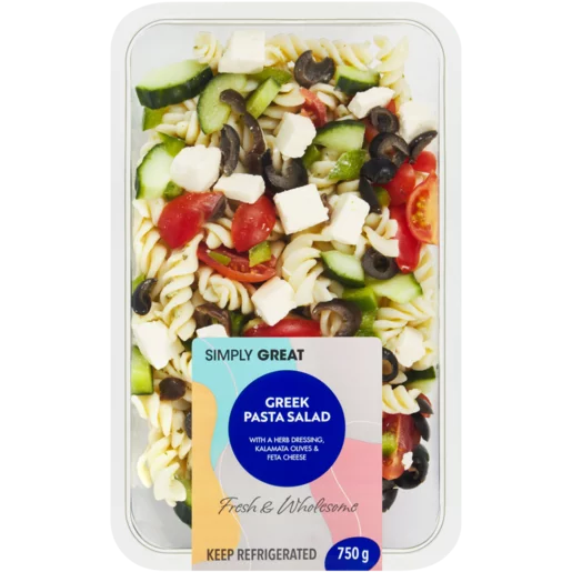 Simply Great Greek Pasta Salad 750g Simply Great Greek Pasta Salad 750g