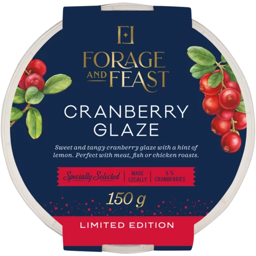 Forage And Feast Limited Edition Cranberry Glaze 150g Forage And Feast Limited Edition Cranberry Glaze 150g