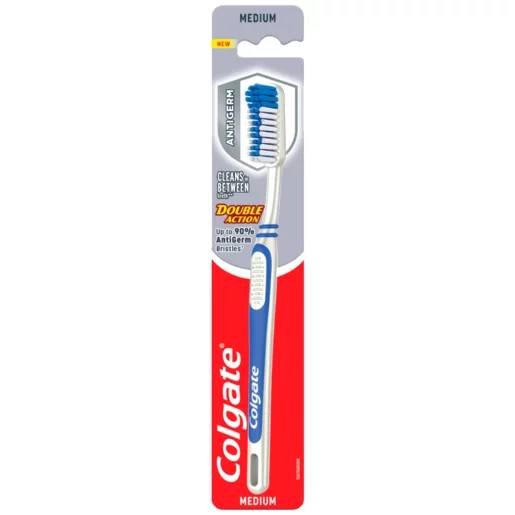 Colgate Double Action Medium Anti-Germ Toothbrush Colgate Double Action Medium Anti-Germ Toothbrush