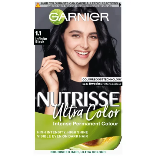 Garnier Nutrisse 1.1 Infinite Black Permanent Hair Dye Garnier Nutrisse 1.1 Infinite Black Permanent Hair Dye