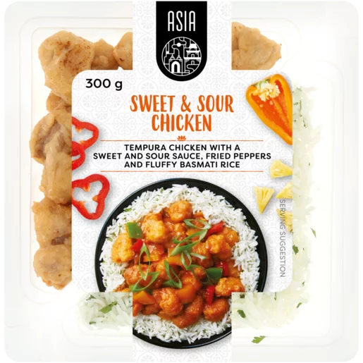 Asia Sweet & Sour Tempura Chicken With Rice 300g