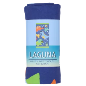 Laguna Blue Dinosaur Quick Dry Beach Towel 60x120cm Laguna Blue Dinosaur Quick Dry Beach Towel 60x120cm