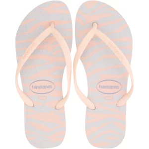 Havaianas Ladies Ballet Rose Slim Animal Glitter Sandals Size 6 - 7