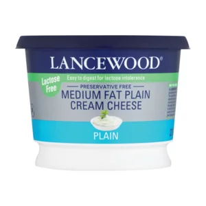 Lancewood Plain Lactose-Free Medium Fat Cream Cheese 230g Lancewood Plain Lactose-Free Medium Fat Cream Cheese 230g