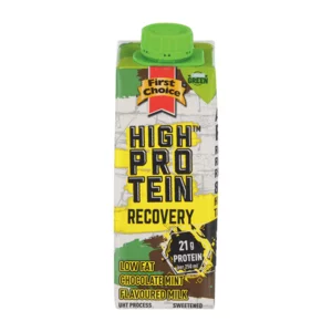 First Choice High Protein Recovery Chocolate Mint Flavoured Low Fat Milk 250ml First Choice High Protein Recovery Chocolate Mint Flavoured Low Fat Milk 250ml