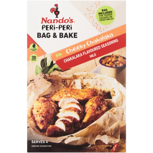 Nando's Mild Cheeky Chakalaka Peri-Peri Bag & Bake Seasoning 20g Nando's Mild Cheeky Chakalaka Peri-Peri Bag & Bake Seasoning 20g