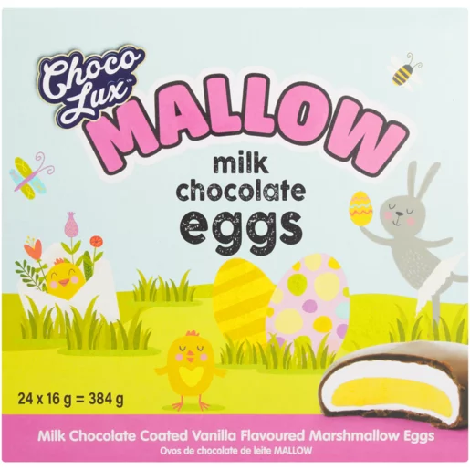 Choco Lux Mallow Milk Chocolate Eggs 24x16g
