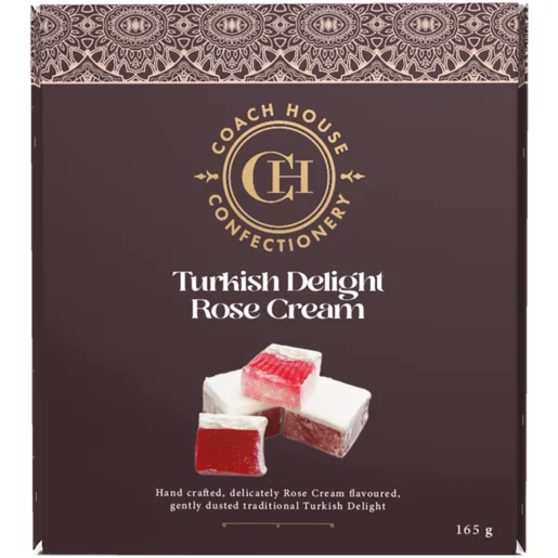 Beyers Coach House Confectionery Rose Cream Turkish Delight 165g
