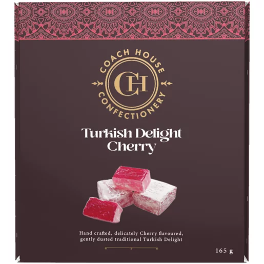 Beyers Coach House Confectionery Cherry Turkish Delight 165g Beyers Coach House Confectionery Cherry Turkish Delight 165g