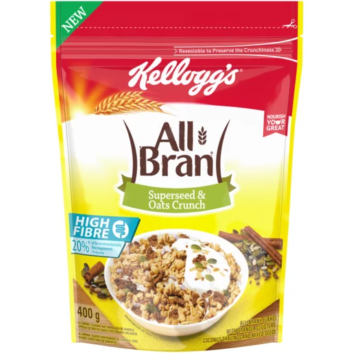 Kellogg's All-Bran Superseed & Oats Crunch 400g Kellogg's All-Bran Superseed & Oats Crunch 400g