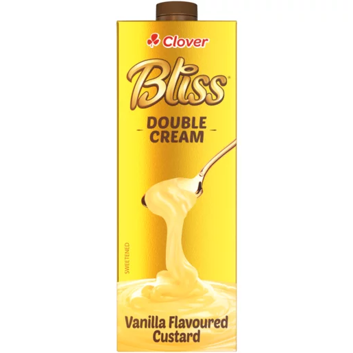 Clover Bliss Vanilla Flavoured Double Cream Custard 1kg Clover Bliss Vanilla Flavoured Double Cream Custard 1kg
