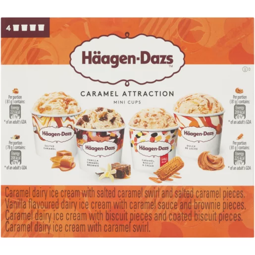 Häagen-Dazs Assorted Caramel Attraction Mini Ice Cream Cups 4 Pack