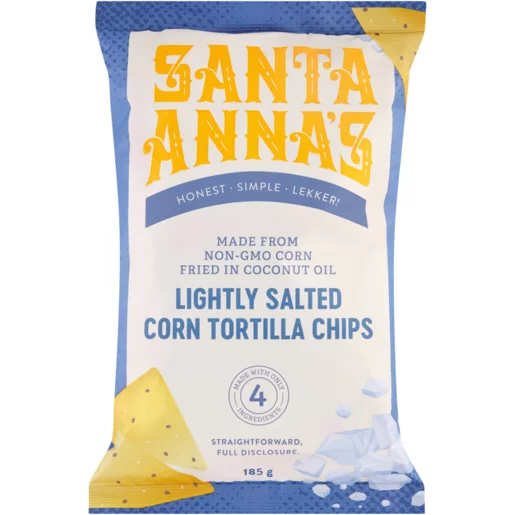 Santa Anna's Lightly Salted Corn Tortilla Chips 185g Santa Anna's Lightly Salted Corn Tortilla Chips 185g