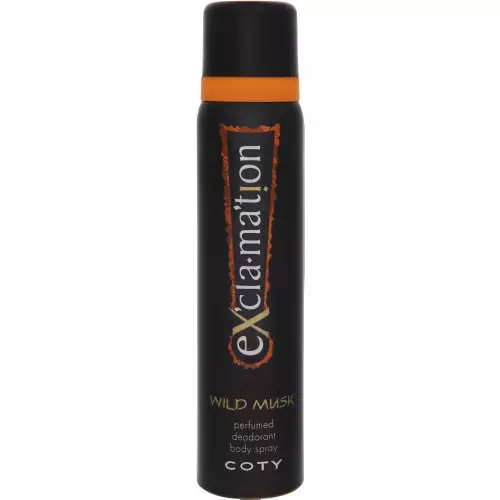 Coty Exclamation Perfume Deodorant Body Spray Wild Musk 90ml