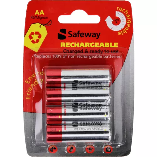 Safeway Rechargeable AA Batteries 4 Pack Safeway Rechargeable AA Batteries 4 Pack