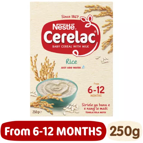 Nestlé Cerelac Baby Cereal With Milk Rice From 6 Months 250g Nestlé Cerelac Baby Cereal With Milk Rice From 6 Months 250g