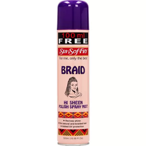 Sta-Sof-Fro Braid Hi Sheen Polish Spray Mist 325ml