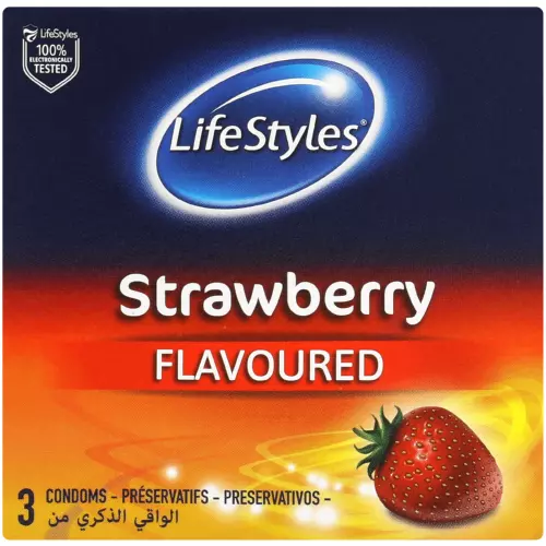 LifeStyles Condoms Strawberry 3's LifeStyles Condoms Strawberry 3's