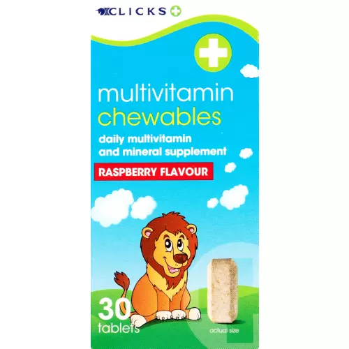 Clicks Multivitamin Chewables Raspberry 30 Tablets Clicks Multivitamin Chewables Raspberry 30 Tablets