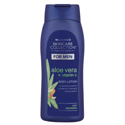 Clicks Skincare Collection Body Lotion Aloe Vera & Vitamin C For Men 400ml Clicks Skincare Collection Body Lotion Aloe Vera & Vitamin C For Men 400ml