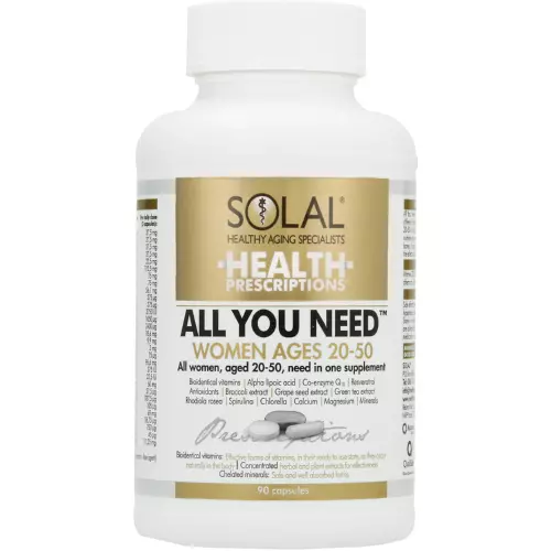 Solal Health Prescriptions All You Need Women Ages 20-50 90 Capsules Solal Health Prescriptions All You Need Women Ages 20-50 90 Capsules