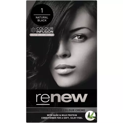 Renew Permanent Hair Colour Creme Natural Black 1 Application Renew Permanent Hair Colour Creme Natural Black 1 Application