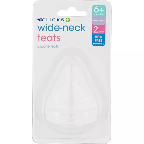 Clicks Wide-Neck Medium Teats x2 Clicks Wide-Neck Medium Teats x2