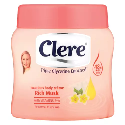 Clere 24 Hour Moisturising Body Creme Musk 500ml