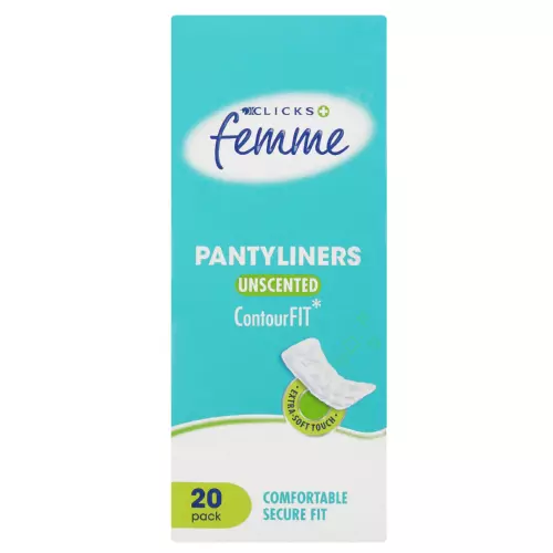 Pantyliners Unscented 20 Liners