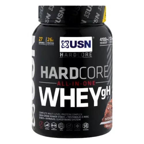 USN Hard Core Series Hardcore Whey All-In-One Protein Dutch Chocolate 908g