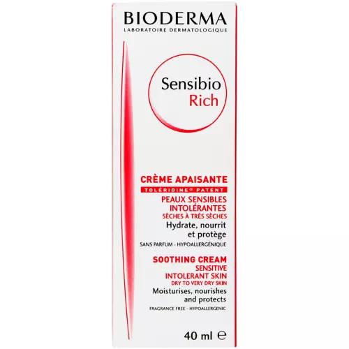 Bioderma Sensibio Soothing Cream Sensitive Intolerant Skin Rich 40ml