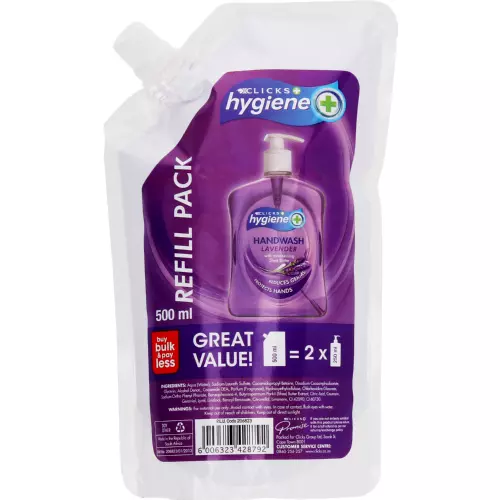 Clicks Hygiene Handwash Refill Pack Lavender 500ml