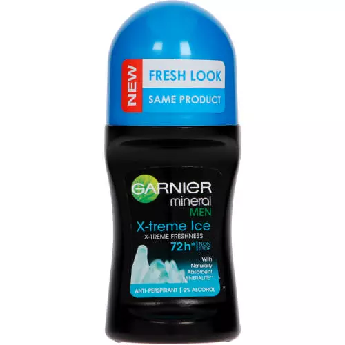 Garnier Men Mineral Anti-perspirant Roll-On X-treme Ice 50ml Garnier Men Mineral Anti-perspirant Roll-On X-treme Ice 50ml